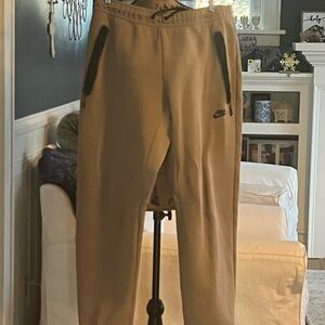 Nike Men's Beige Joggers with Black Accents